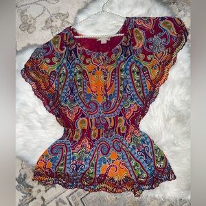 Flying Tomato Multicolor Paisley Blouse